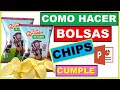 COMO HACER BOLSAS PARA CHIPS🍪 EN POWERPOINT Y COMO ENSAMBLARLAS | GRANJA ZENON CHIP BAGS [  ]✅