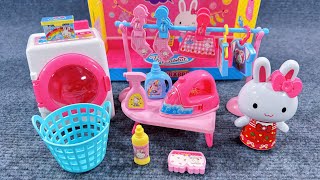 5 Minutes SatisFying with Unboxing Pink rabbit laundry set ASMR Review Toys