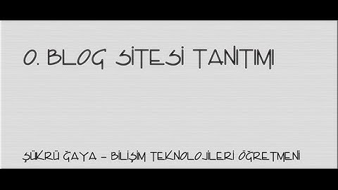 0-Asp.Net - Blog Sitesi