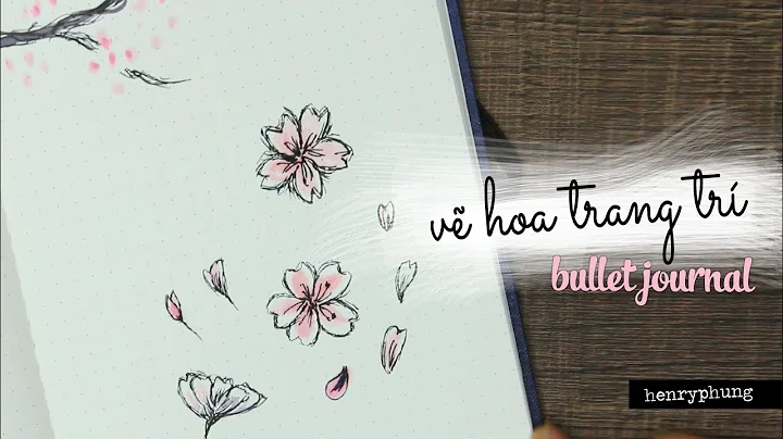 VẼ HOA ĐÀO ĐƠN GIẢN DÀNH CHO BULLET JOURNAL THÁNG 2 | VẼ HOA TRANG TRÍ SỔ KẾ HOẠCH