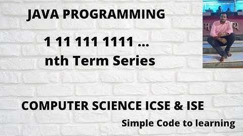 Print Series 1 11 111 1111……..n terms in Java Programming  (Hindi)