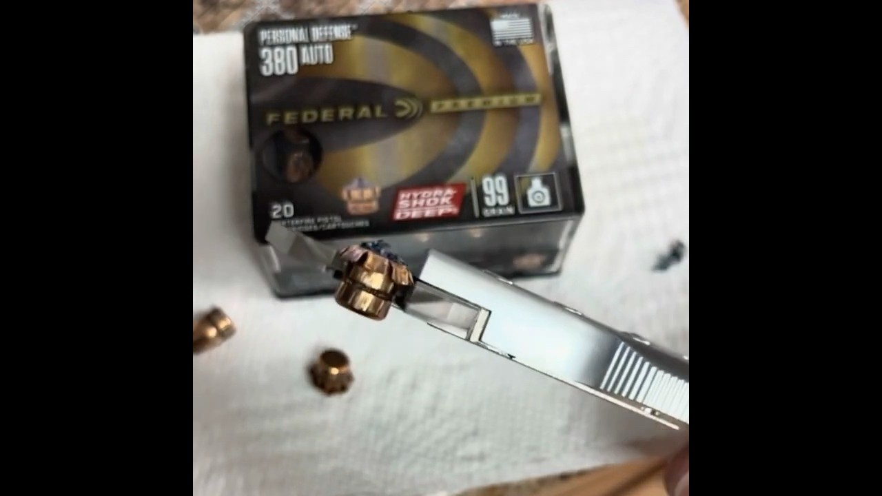 Тест на баллистический гель Federal Hydra-shok Deep 99 гран 380 