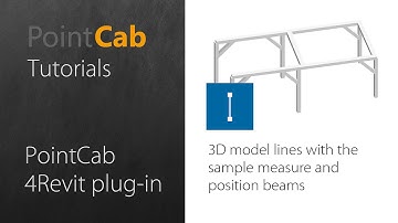 PointCab 4Revit: 08 3D model lines with measuring in and positioning beams as an example