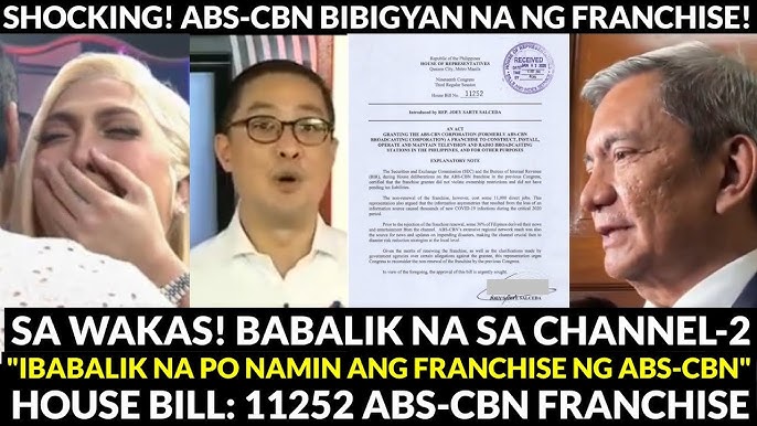 Shocking! Congress IBABALIK NA ang Franchise ng ABS CBN, Vice ...