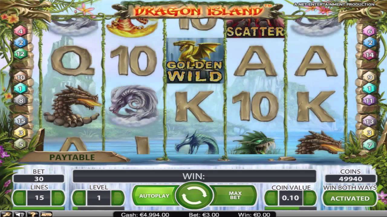 Free Dragon Island slot machine by NetEnt gameplay ★ SlotsUp