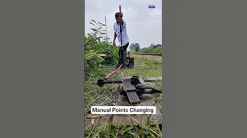 Manual Points Set up full Process. #shorts #ytshorts #train #track #railtrack