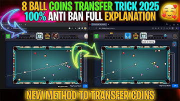 8 Ball Pool Coins Transfer Trick | New Method