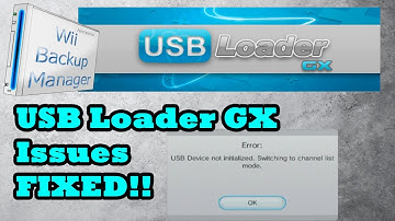 USB Loader GX Issues FIXED! (No partition found & USB device not initialized)