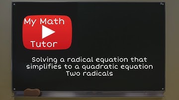 ALEKS | Solving a radical equation that simplifies to a quadratic equation: Two radicals