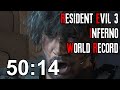 Resident Evil 3 Inferno Speedrun Former World Record - 50:14