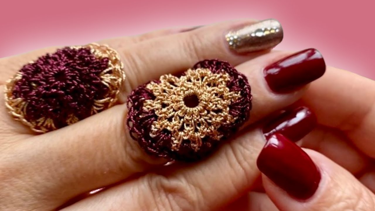 ANILLO GLAMOUR A CROCHET — BISUTERÍA MODERNA