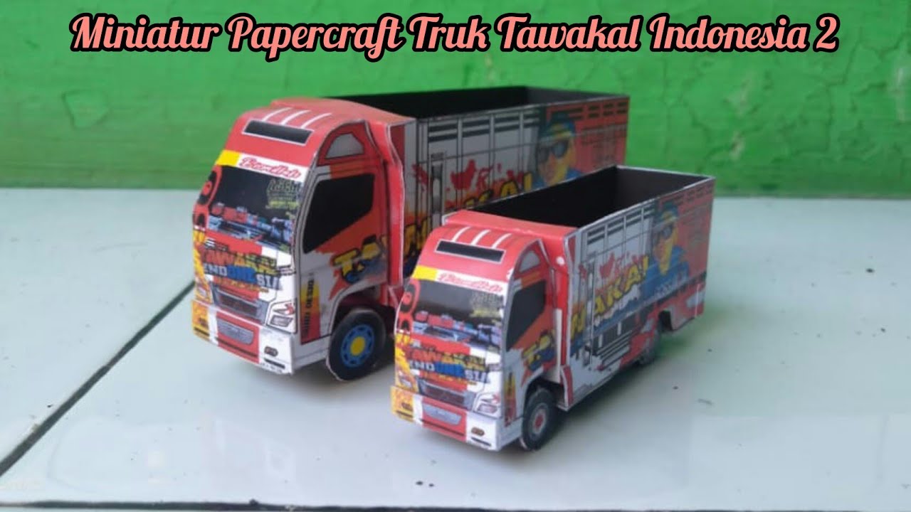  Miniatur  Papercraft Truk  Tawakal Indonesia 2 Mini  YouTube