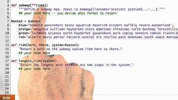 Subway Planning - Design of Computer Programs