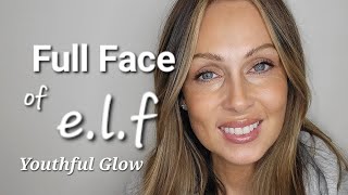 Elf Halo Glow/Elf Putty full face of Elf makeup/quick youthful affordable makeup #over40 #elf