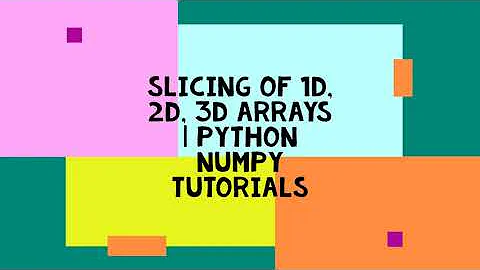 SLICING OF 1D, 2D, 3D ARRAYS | PYTHON NUMPY TUTORIALS