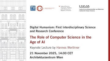 HANNES WERTHNER: The Role of Computer Science in the Age of AI
