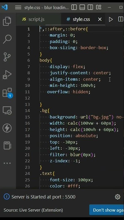 Blurry Loading by using JavaScript (Html, CSS, JS) project- #7 #short ...