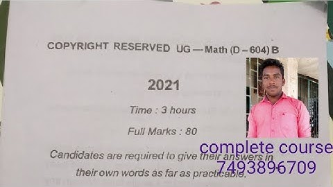 BBMKU;Sem-6 DSE-4 (2018-21) Mechanics