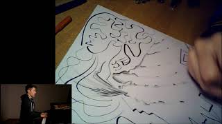 Dan Tepfer - New Song/*Fear of Flying. Live drawing by TLG