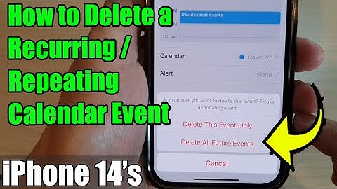 iPhone 14/14 Pro Max: How to Delete a Recurring/Repeating Calendar Event | iOS 16