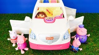 Peppa Pig And Dora The Explorer Ride Musical Fisher Price Suv Toy