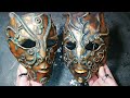 Steampunk Mask! Diy Paper mache fitted mask with a little help from air dry clay