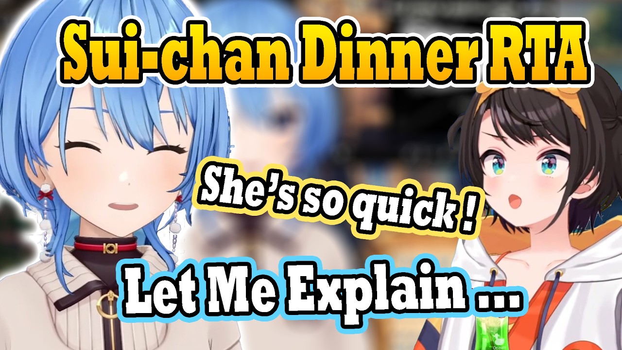 Suisei Explains Why Subaru Said She Was ‘Speedrunning’ When They Were Out Having Dinner!