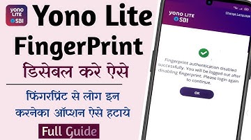 disable fingerprint login in yono lite | Disable Biometric in yono lite | yono lite fingerprint off
