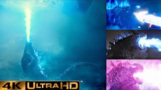 Godzilla 2014-2024 - Todas as Cenas de Sopro Atômico nos Filmes do Monsterverse de Godzilla x Kong 