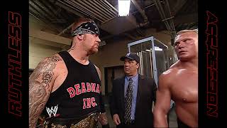 Brock Lesnar \& Undertaker go face to face | WWE RAW (2002)