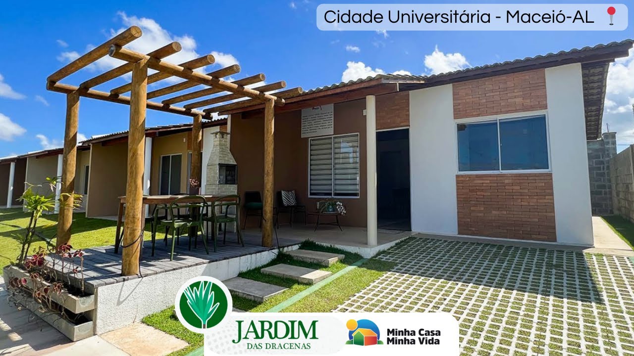 Condomínio Jardim das Dracenas - Casa com 2 quartos na Cidade Universitária - Maceió-AL