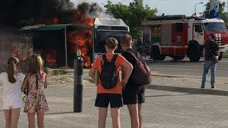 В Волгограде сгорел рейсовый автобус