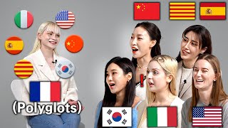 Polyglots Speaking in 7 Languages For the first time!! Keep Switching Languages with Native Speakers