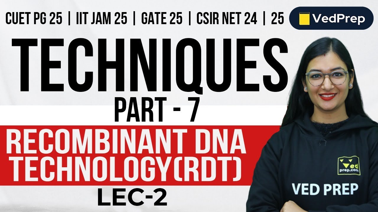 Techniques | Recombinant DNA Technology | CUET PG|IIT JAM|GATE|NET |Part-7| VedPrep Biology Academy
