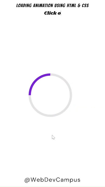 Creating Website Loading Animation using HTML & CSS | Web Development ...