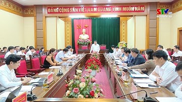 Thường trực Tỉnh ủy làm việc với Ban Thường vụ Huyện ủy Quỳnh Nhai