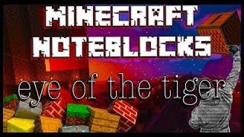 eye of the tiger in Minecraft with note blocks full song