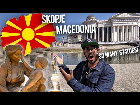 Vídeo: As Estátuas Mais únicas De Skopje, Macedônia