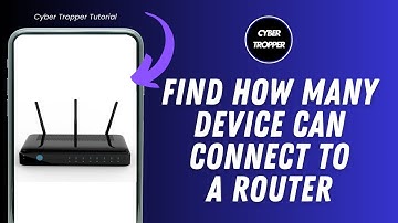 Find How Many Device Can Connect To A Router