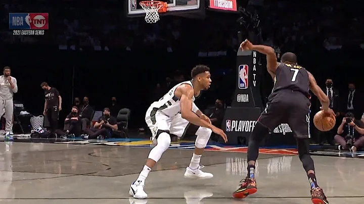 Kevin Durant SIGNATURE crossover on Giannis Antetokounmpo & gets the AND-1!