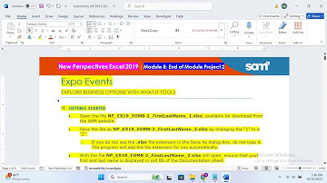 New Perspectives Excel 2019 | Module 8: End of Module Project 2 | Expo Events | NP_EX19_EOM8-2