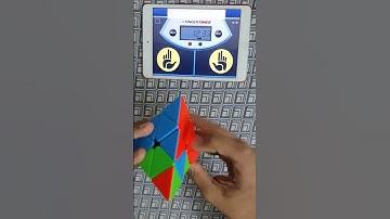 Solving a pyraminx      #cube #foryou #puzzle #rubikscube #puzzlecube #magic #rubik #shorts #cubing