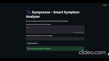 Symsence – AI Disease Predictor | Mumbai Hackathon 2025 Demo