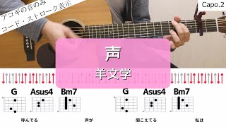【ギターコードとストローク】声/羊文学【アコギの弾き方】