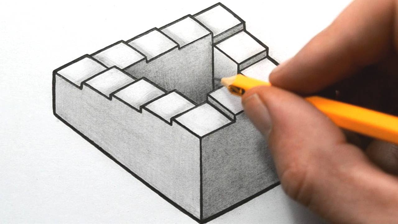 How to Draw a Penrose Staircase - YouTube