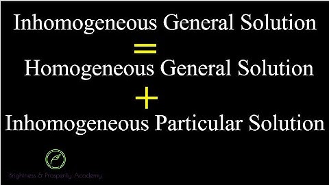 How to Find General Solution of Homogeneous & Inhomogeneous Linear System