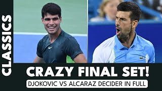 : Novak Djokovic vs Carlos Alcaraz: Crazy Deciding Set IN FULL 