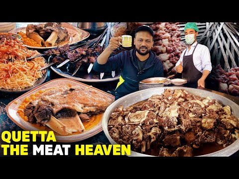 Quetta | Namkeen Mutton Rosh aur Grand Nashta | Pakistani Traditional Street Food of Baluchistan | Street Food PK
