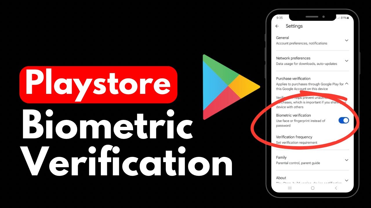 Play Store Me Biometric Verification Kaise Kare - YouTube