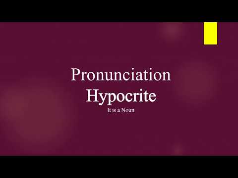 Hypocrite word Pronunciation